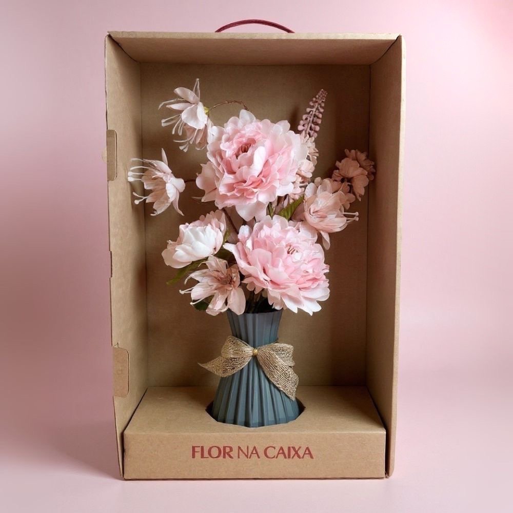 Bouquê Outubro Rosa - Envasado