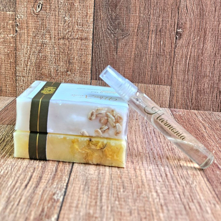 Kit Sabonetes Artesanais e Mini Home Spray