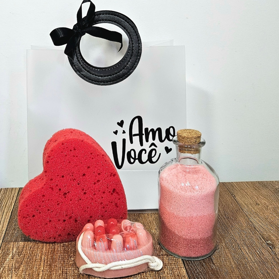 Sais de Banho e Sabonete Artesanal - Amo Você