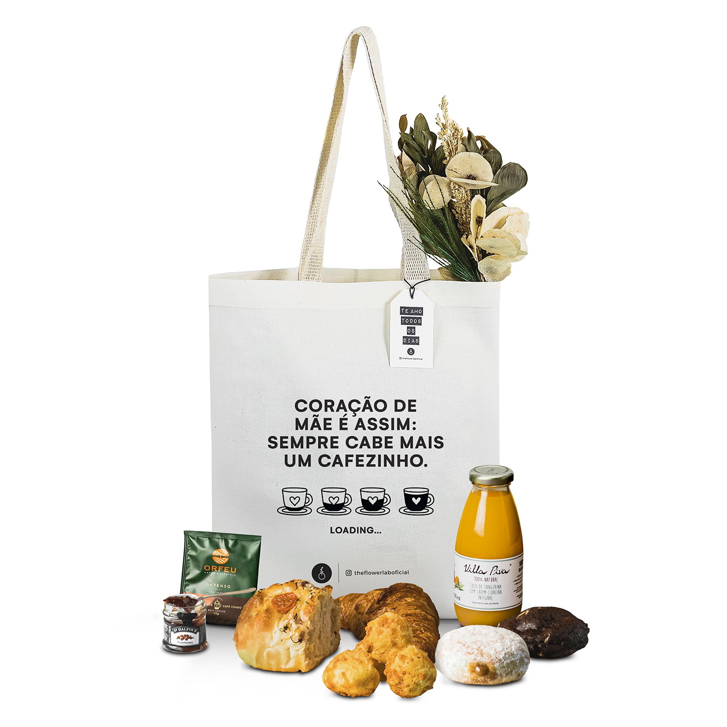 Cesta Café Brunch Bag Coração de Mãe