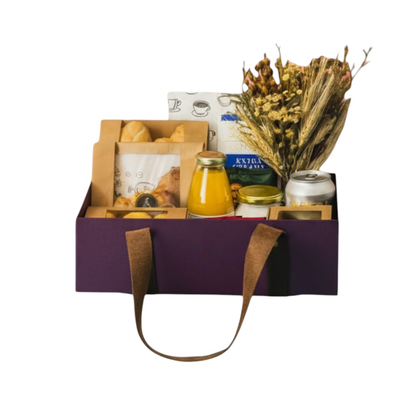 Cesta Café Brunch Box Capri Roxa Para 2 Pessoas