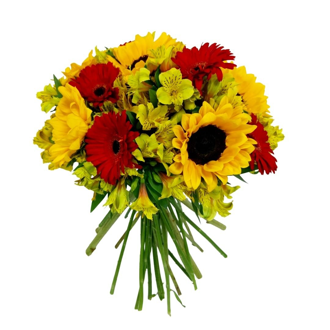 Buquê Luxo de Girassol com Gérbera
