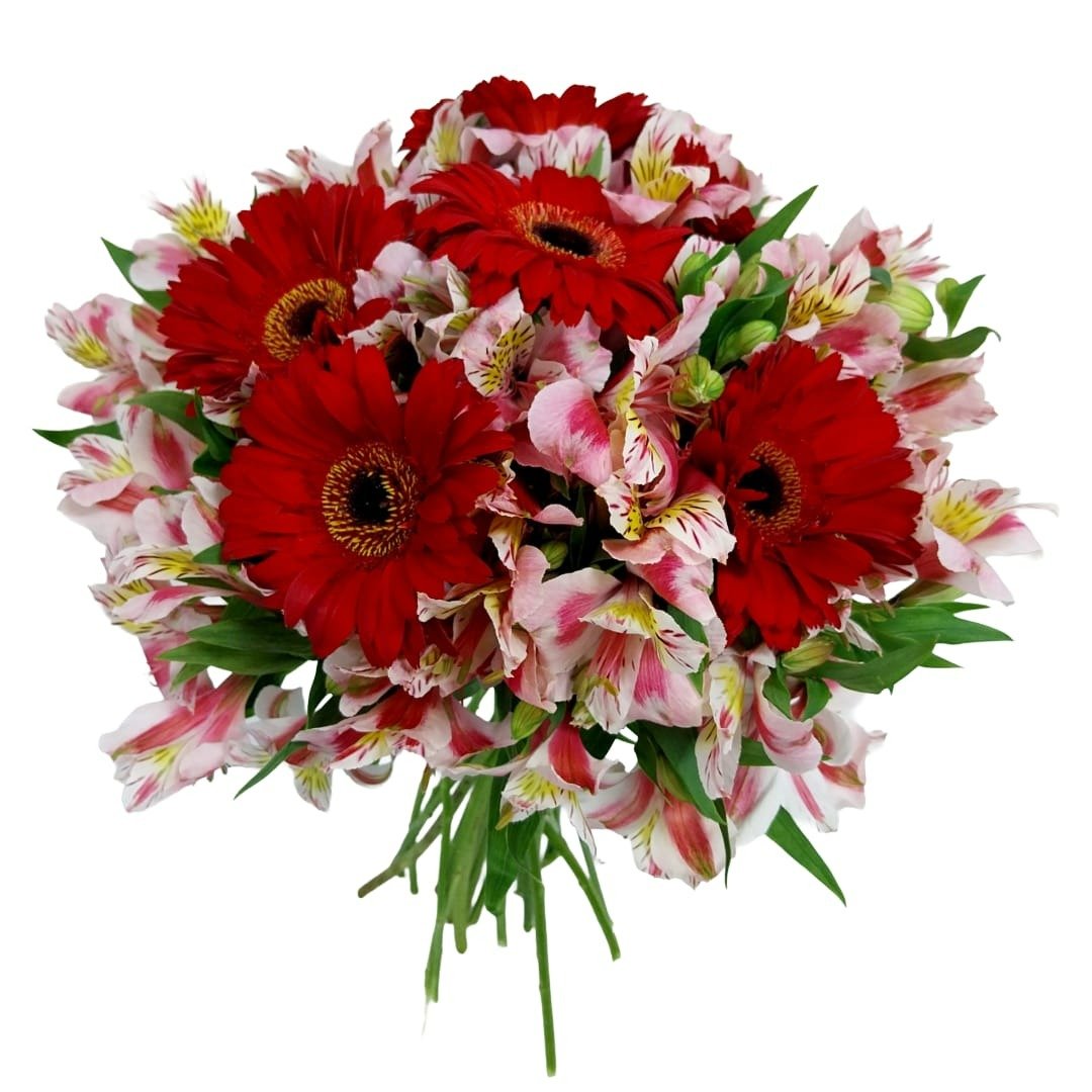 Buquê Luxo de Gérberas com Astromélias
