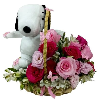 Cesta Snoppy Jardim Encantado