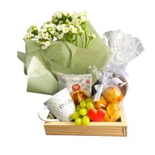 Cesta  Flores e Café