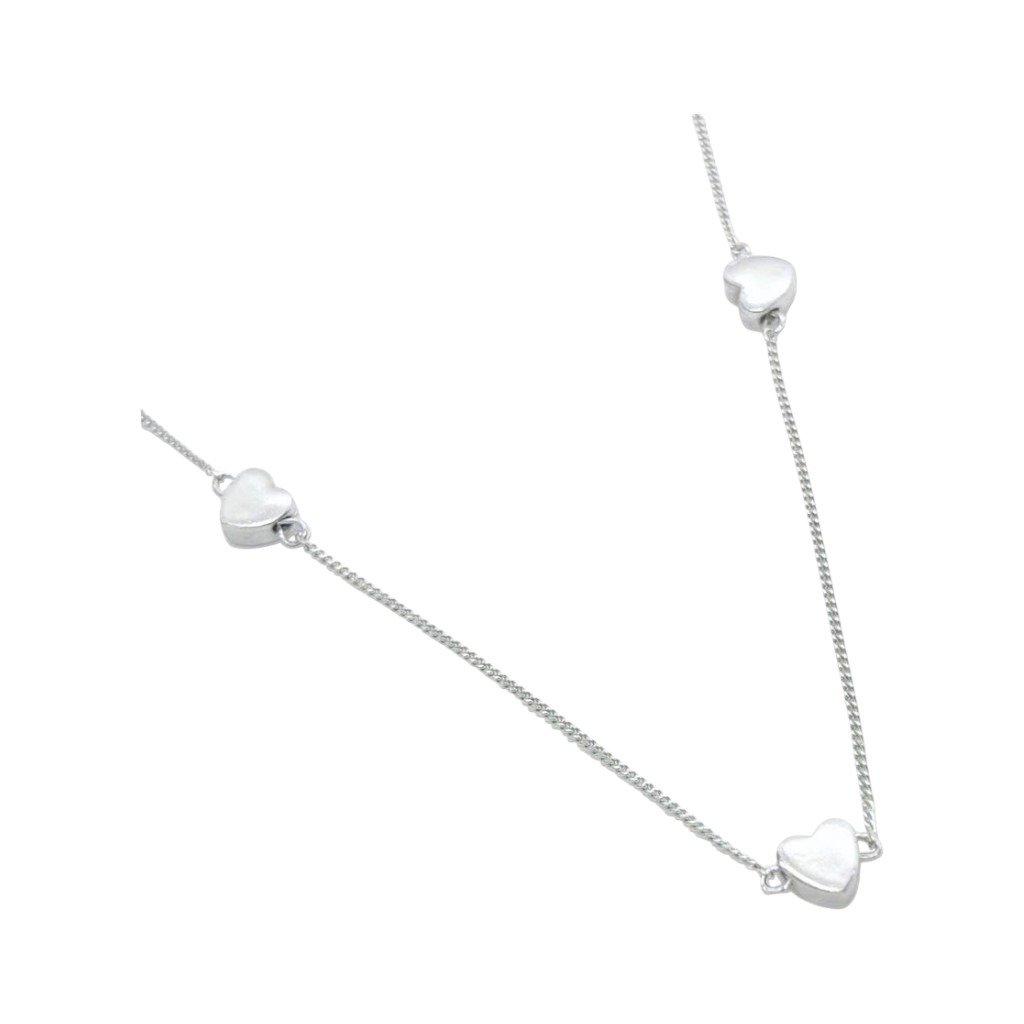 Colar Corações em Prata 925