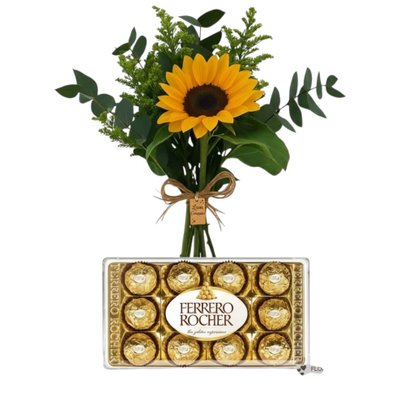 Ramalhete de Girassol com Chocolate