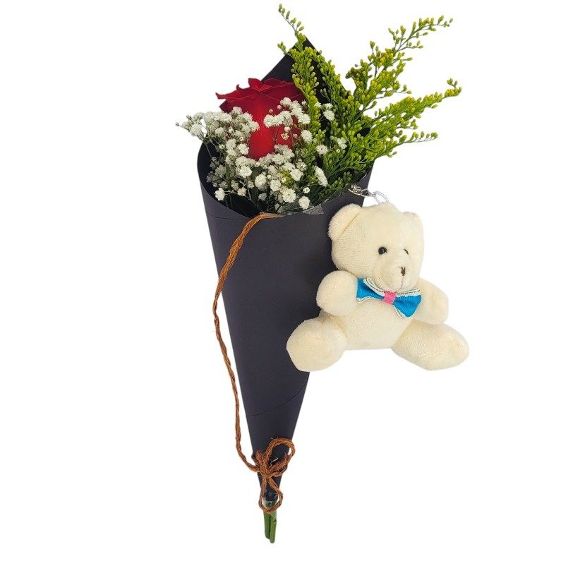 Cone Rosa Importa e Pelúcia Chaveirinho