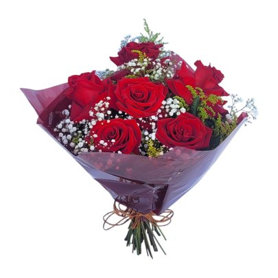Buquê com 06 Rosas Vermelhas Importadas em Brasília!