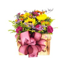 Buquê Caixa Box com Girassol e Flor do Campo Brasília