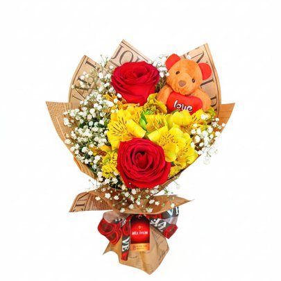 Buquê de Rosas Amor em Abraço