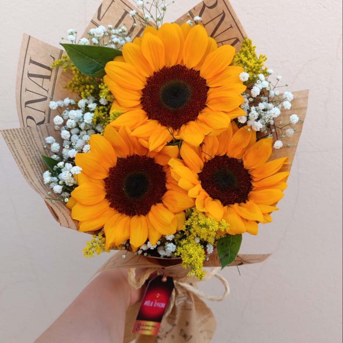 Buquê de Girassol Três Raios de Sol 