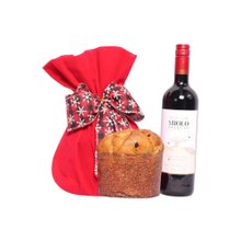 Panettone Frutas no Veludo de Natal	com Vinho