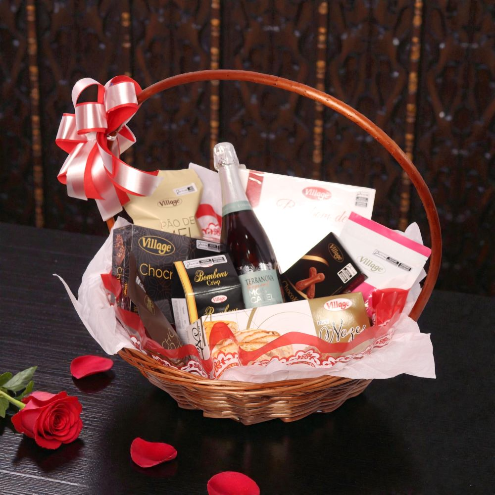 Cesta Delícias Finas com Espumante