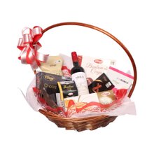 Cesta Delícias Finas com Vinho