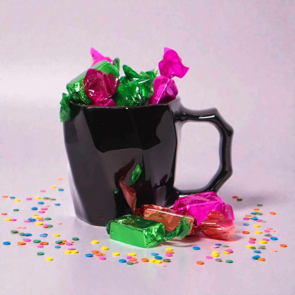 Caneca All Black Bombons ao Leite Village