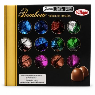Bombom de Chocolate com Frutas ao Licor