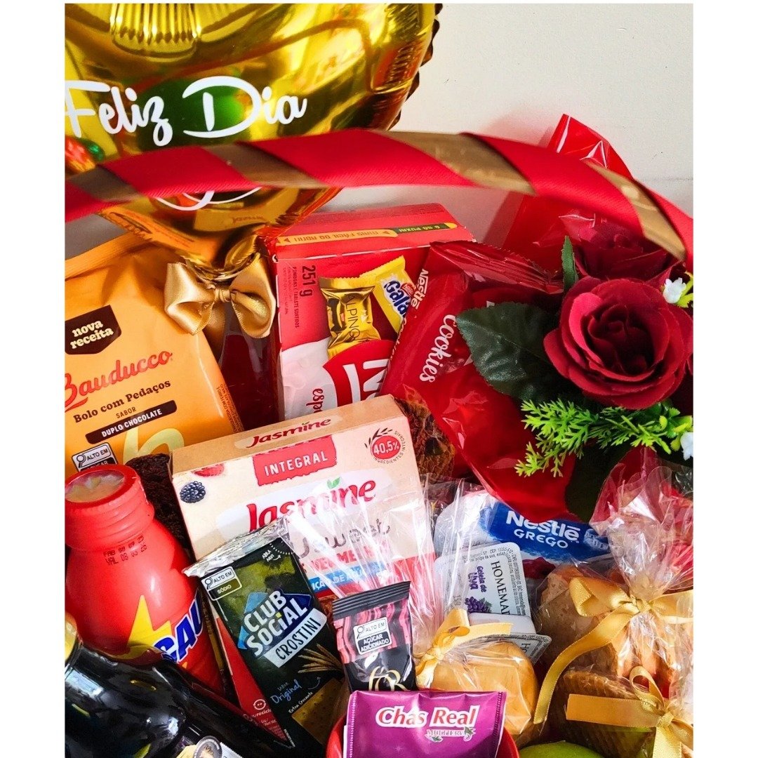 Cesta de Café Feliz Hoje 