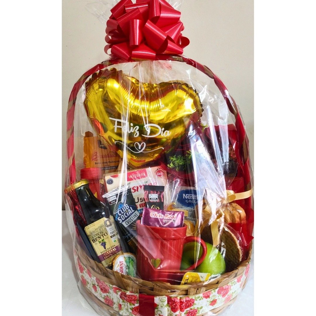 Cesta de Café Feliz Hoje 