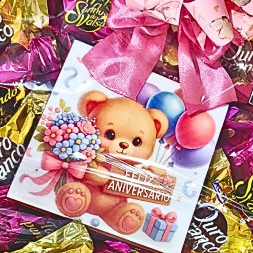 Cesta de Coração Doce Aniversário