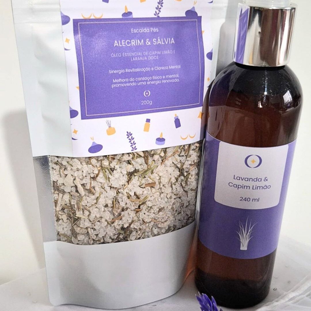 Kit Revitalização Escalda Pés e Spray de Ambiente
