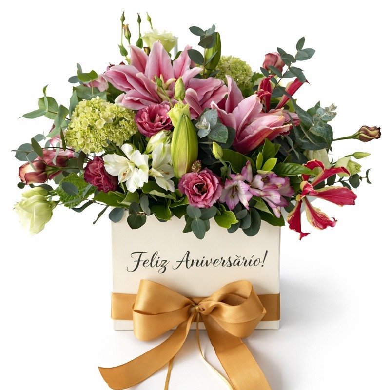 Arranjo de Flores Nobres na Caixa Box