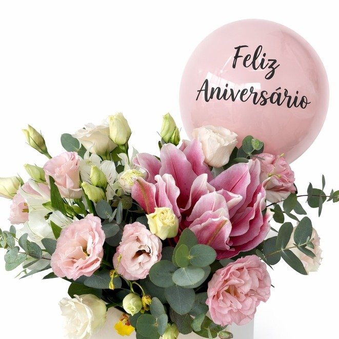 Arranjo de Flores na Box Carta