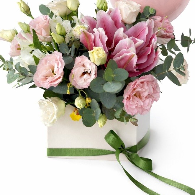 Arranjo de Flores na Box Carta