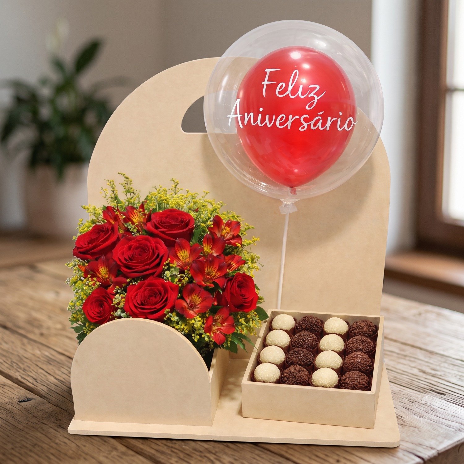 Kit Celebraçao  Vermelho  Feliz Aniversario