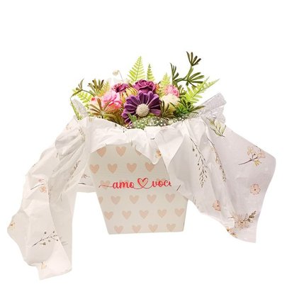 Arranjo Aromatico Flores de Cera Afetivo Amo Você