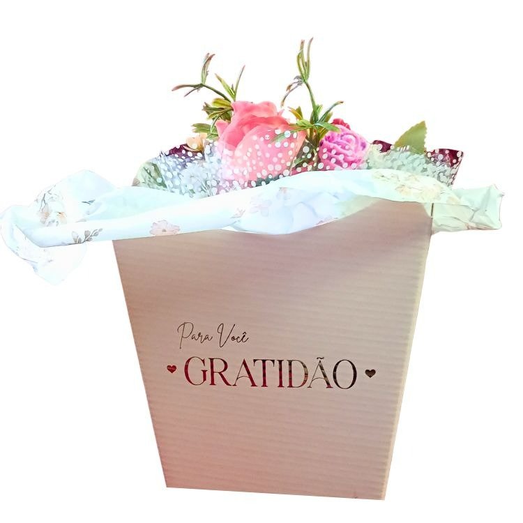 Arranjo Flores Cera Aromático Gratidão Sucesso Grande