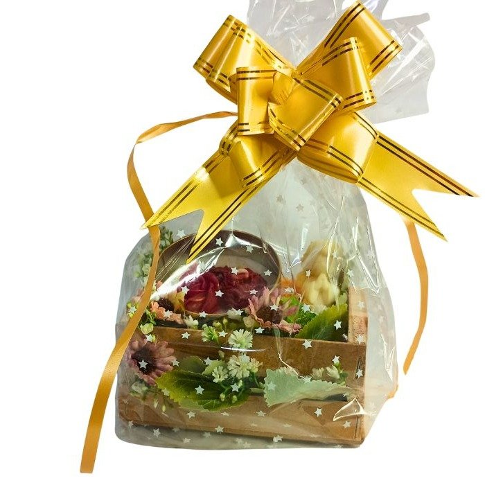 Arranjo Flores Vela Aromática Lata Dour Anjo Desculpa