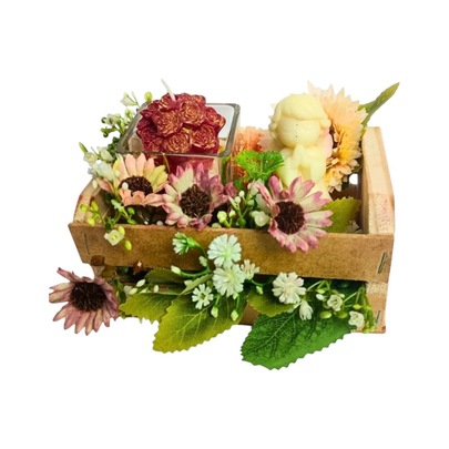 Arranjo Aromático Vela Buquê e Anjo Me Perdoa