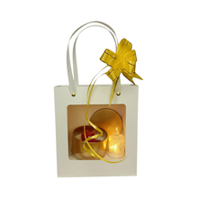 Caixa Vela Aromática Dourada Com Vela Amarela