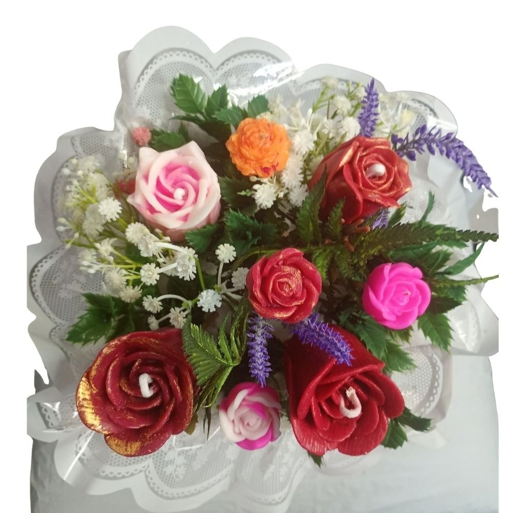 Buquê de Sensações: Arranjo de Velas Artesanais Heart 