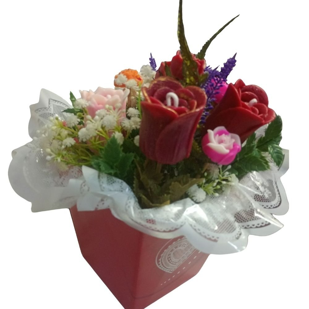Buquê de Sensações: Arranjo de Velas Artesanais Heart 