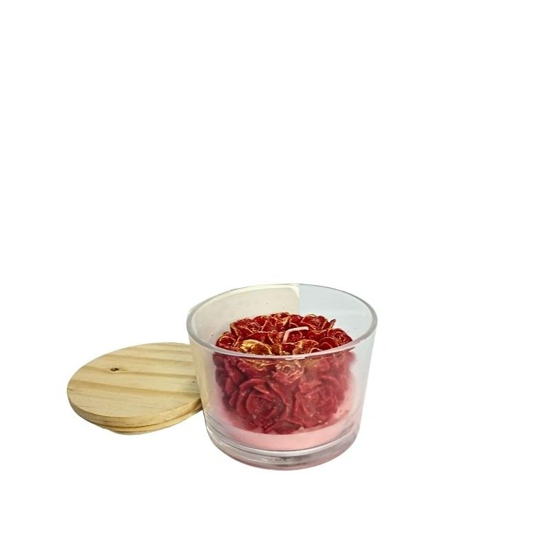 Vela Aromática Corações Copo Vidro