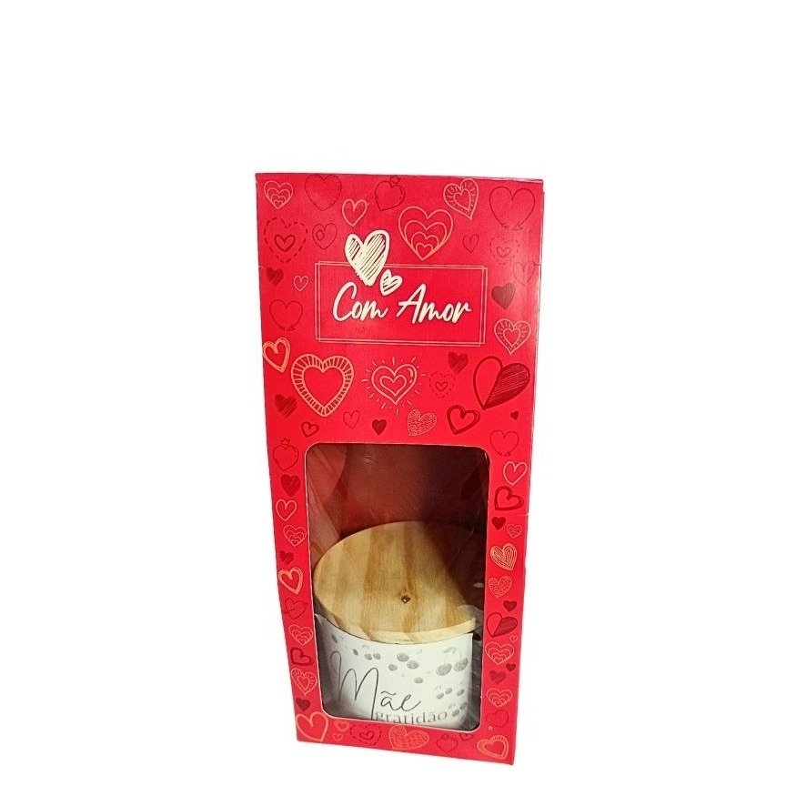Vela Aromática Corações Copo Vidro
