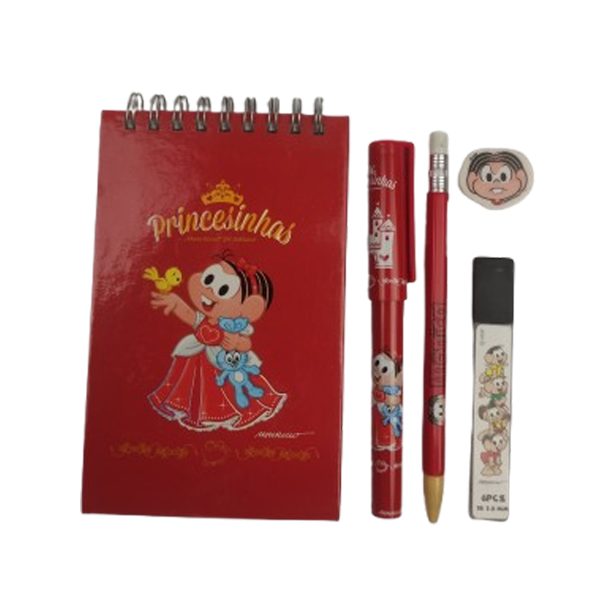 Kit de Papelaria Turma da Mônica 5 Itens