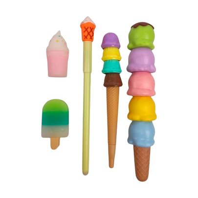 Kit de Papelaria Sorvete 5 Itens
