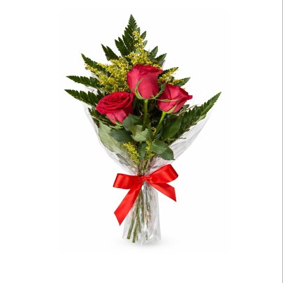 Buquê Alegria com 03 Rosas