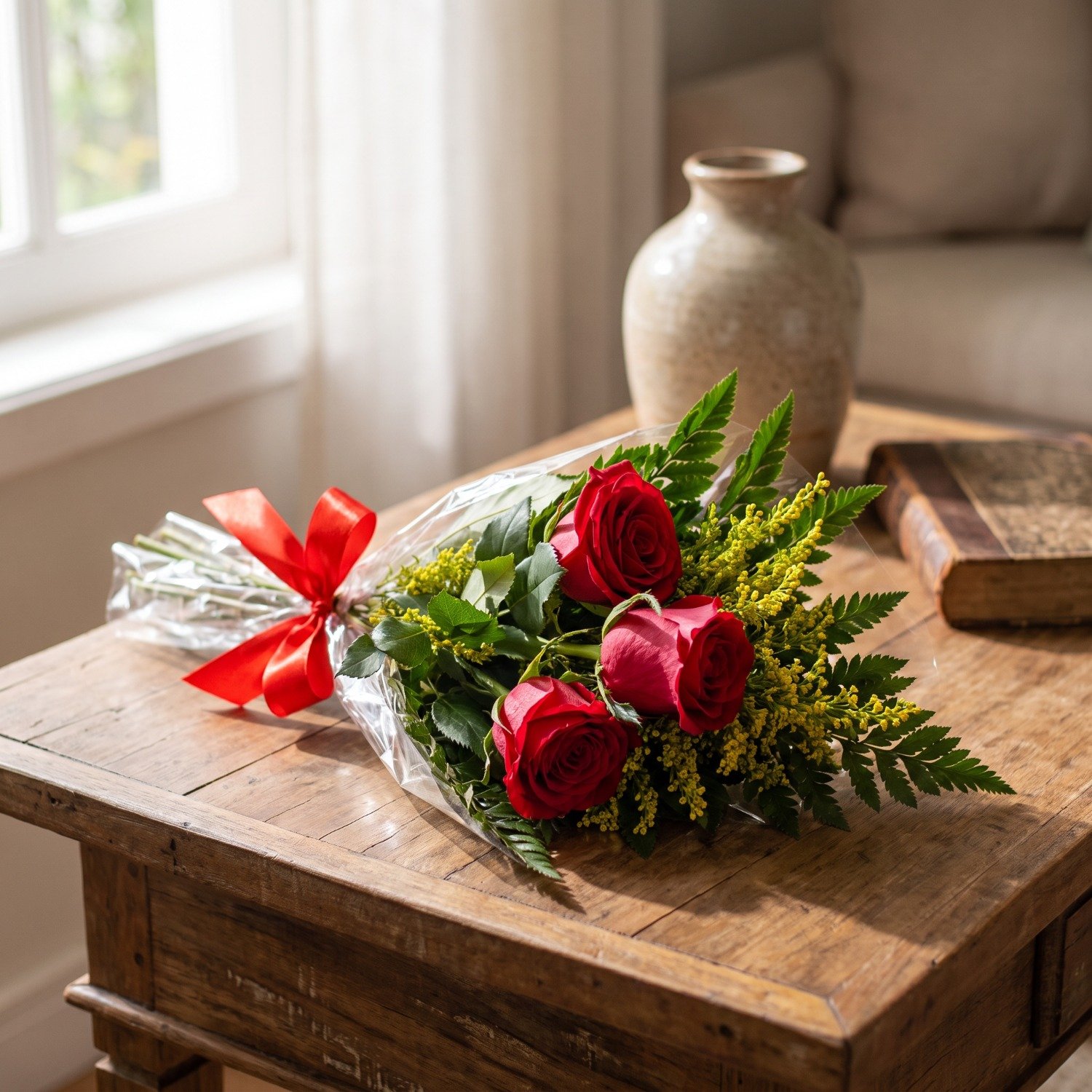 Buquê Alegria com 03 Rosas