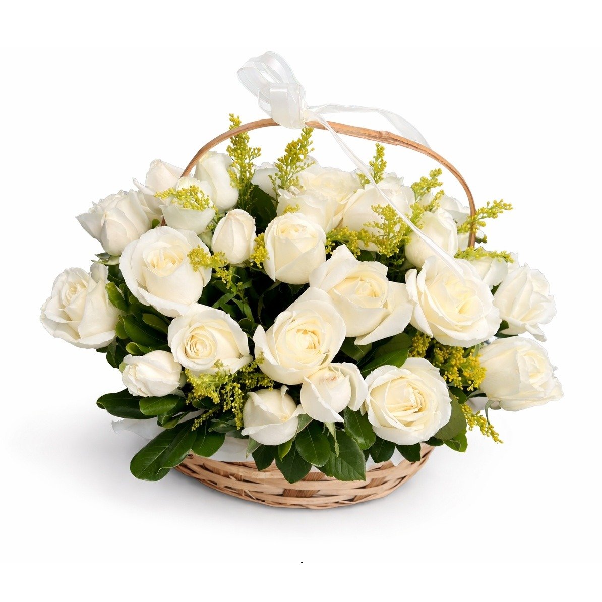 Cesta Pureza em Rosas