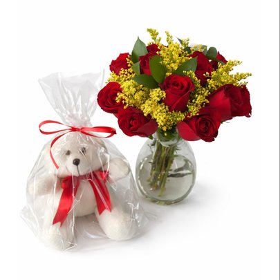 Arranjo Rosas e Carinho