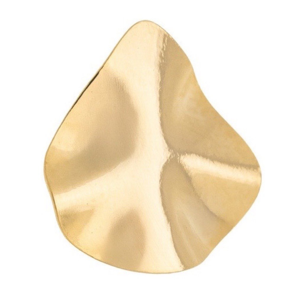 Brinco Coração Orgânico Dourado