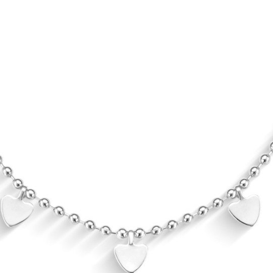 Colar Corações Prata