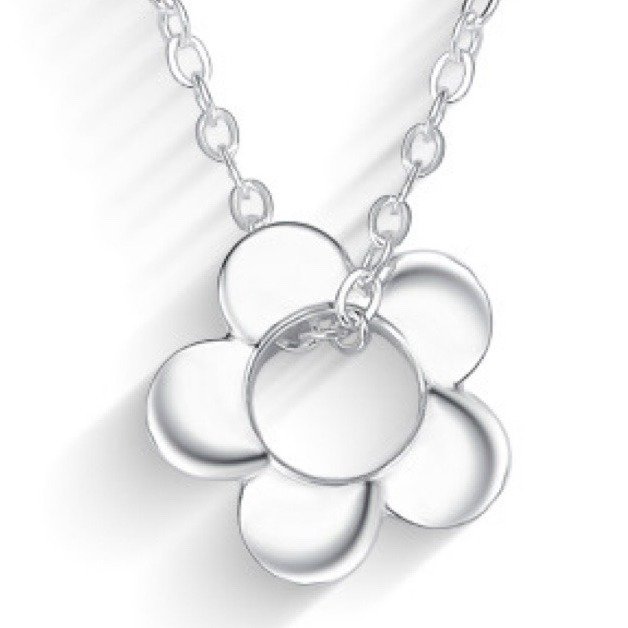 Colar Flor Vazado Prata