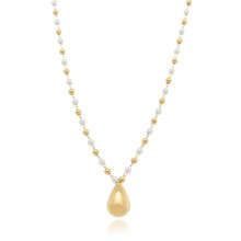 Colar Choker Gota com Pérolas e Esferas