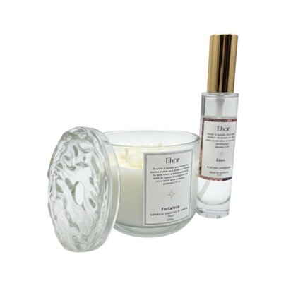 Vela Aromáticaa Fortaleza e Spray de Ambiente Éden