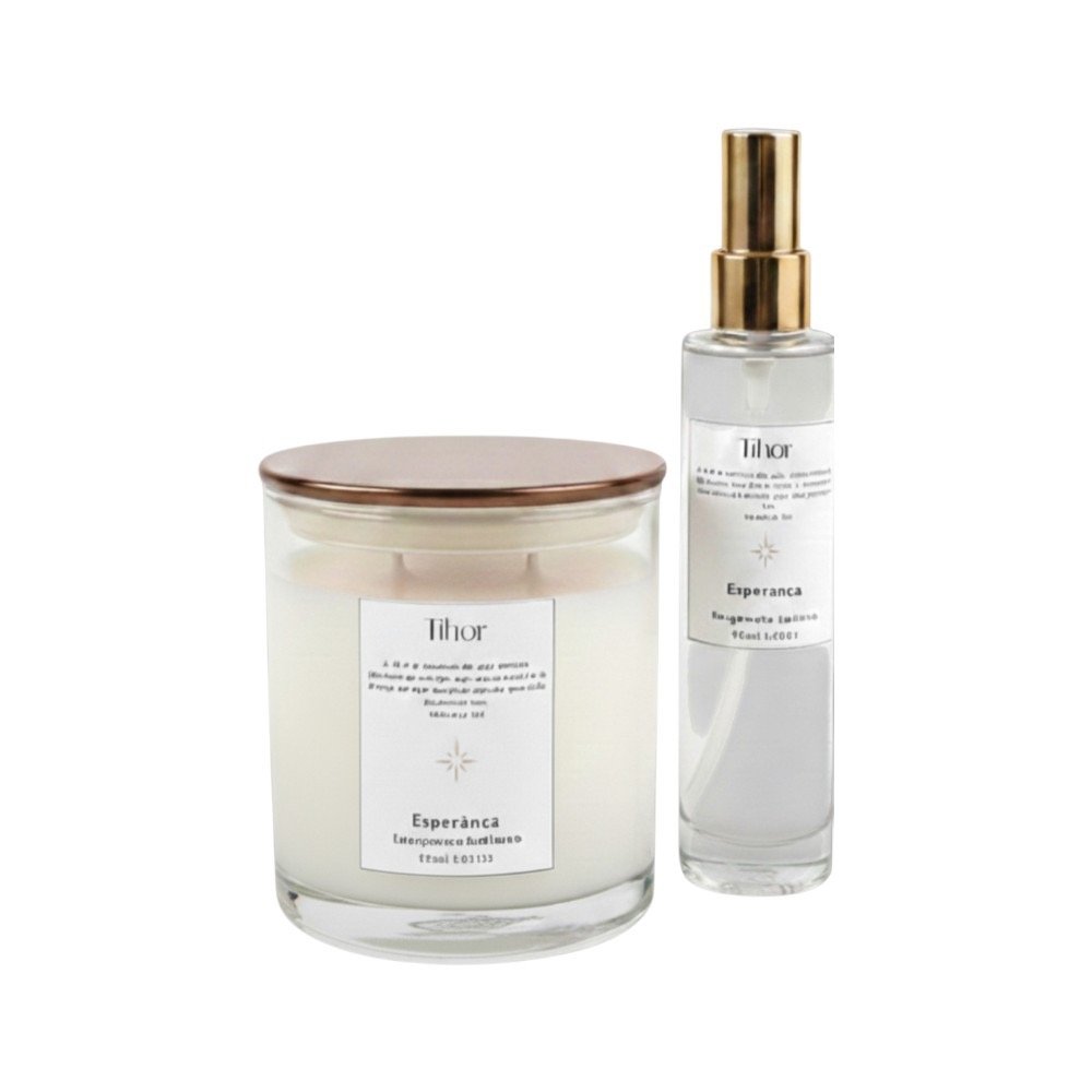 Kit Esperança - Vela Aromática e Spray de Ambiente 